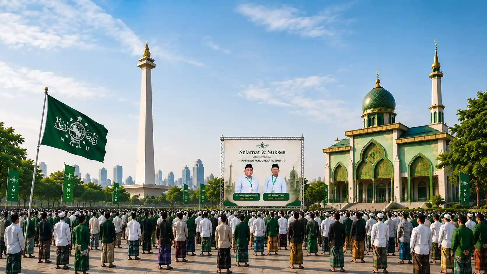 Kebersamaan pengurus dan warga PCNU Pengurus Cabang Kabupaten Agam